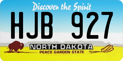 ND license plate HJB927