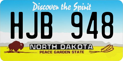 ND license plate HJB948