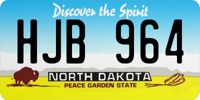 ND license plate HJB964