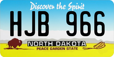 ND license plate HJB966