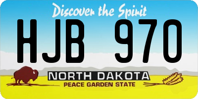 ND license plate HJB970