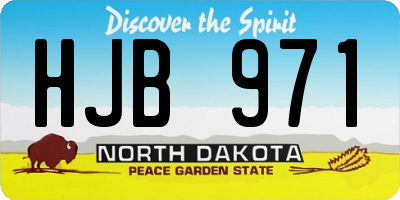 ND license plate HJB971