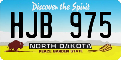 ND license plate HJB975