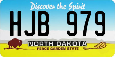 ND license plate HJB979