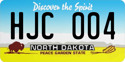 ND license plate HJC004