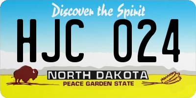 ND license plate HJC024