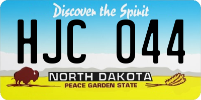 ND license plate HJC044