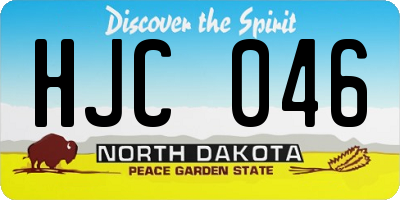 ND license plate HJC046