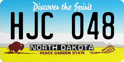 ND license plate HJC048