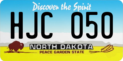 ND license plate HJC050