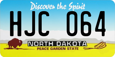 ND license plate HJC064