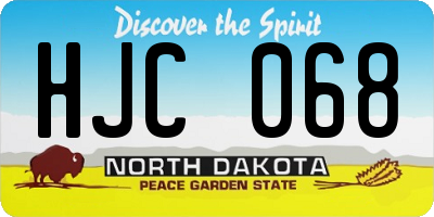 ND license plate HJC068