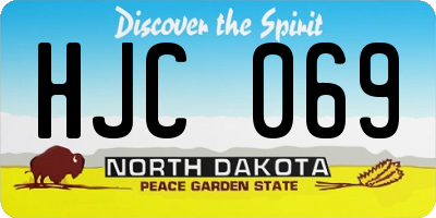 ND license plate HJC069