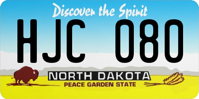 ND license plate HJC080
