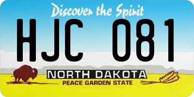 ND license plate HJC081