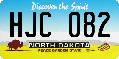ND license plate HJC082