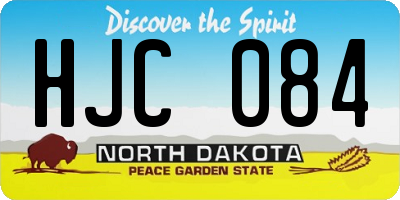 ND license plate HJC084