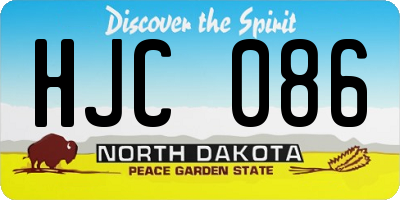 ND license plate HJC086