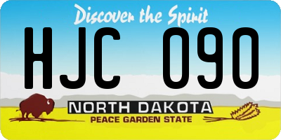 ND license plate HJC090