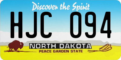ND license plate HJC094