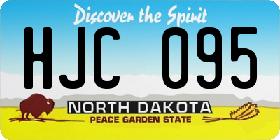 ND license plate HJC095