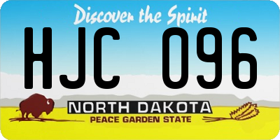 ND license plate HJC096