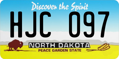 ND license plate HJC097