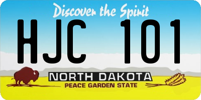 ND license plate HJC101