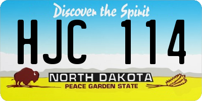 ND license plate HJC114