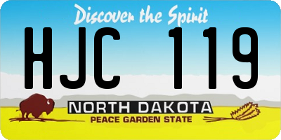 ND license plate HJC119