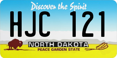 ND license plate HJC121