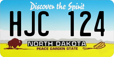ND license plate HJC124
