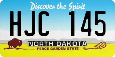 ND license plate HJC145