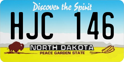 ND license plate HJC146