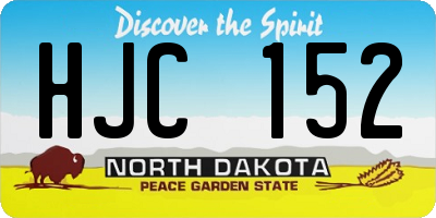 ND license plate HJC152