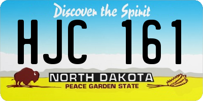 ND license plate HJC161