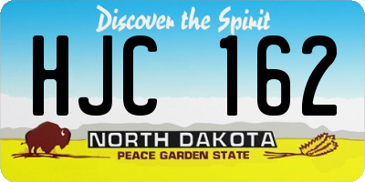 ND license plate HJC162