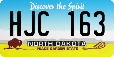 ND license plate HJC163