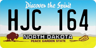 ND license plate HJC164