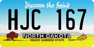 ND license plate HJC167