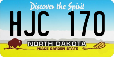 ND license plate HJC170