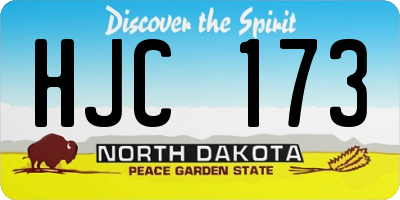 ND license plate HJC173