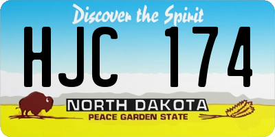 ND license plate HJC174