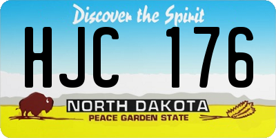 ND license plate HJC176