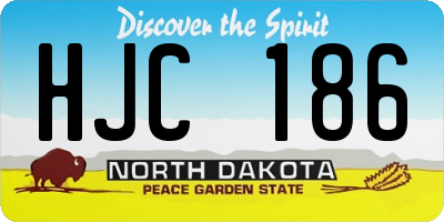 ND license plate HJC186
