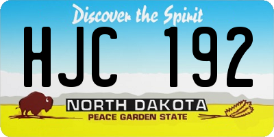 ND license plate HJC192