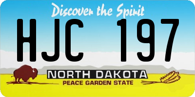 ND license plate HJC197