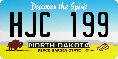 ND license plate HJC199