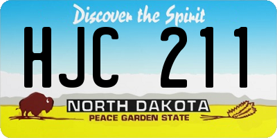 ND license plate HJC211