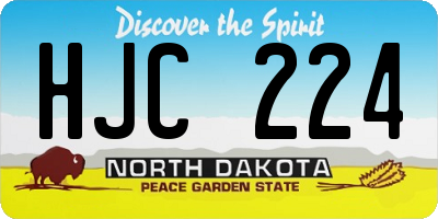 ND license plate HJC224